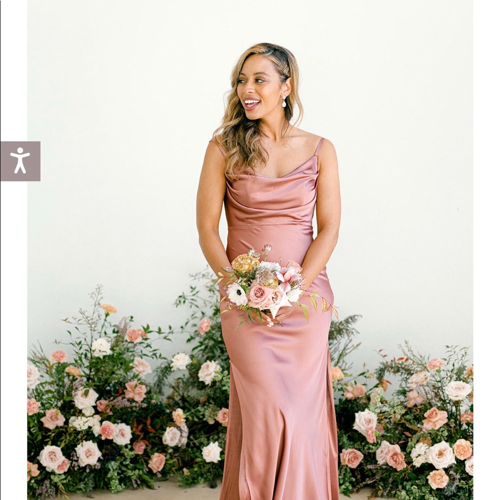 Revelry Desert Rose Skye Satin Dress - size 6